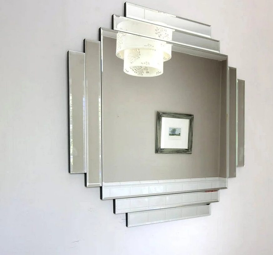 Layered Square Deco Wall Mirror